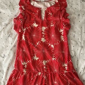 Jcrew red flower dress